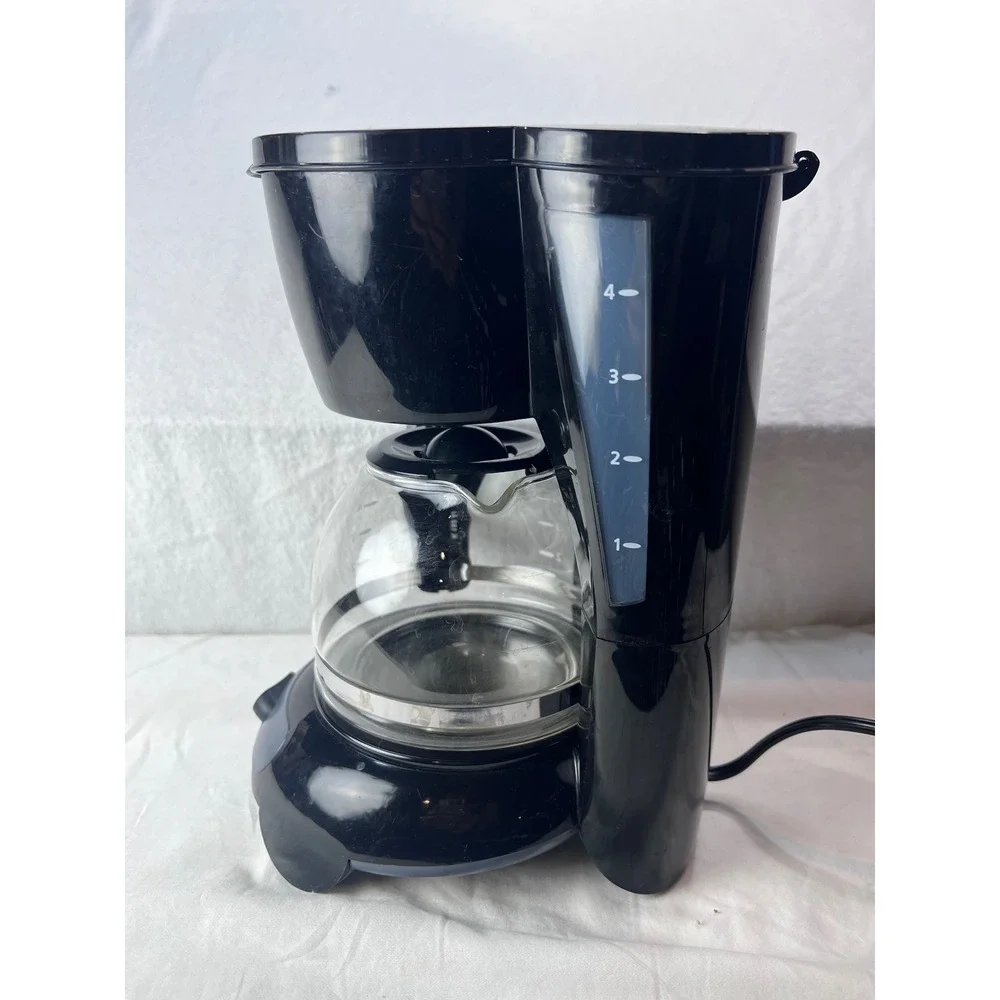Mr. Coffee TF5 4-Cup Switch Coffee Maker Black Small Drip Brewer with Carafe
